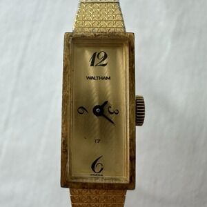 VTG WALTHAM 17 Jewels Wind-Up Working Analog Women's Watch Stainless Steel Swiss
